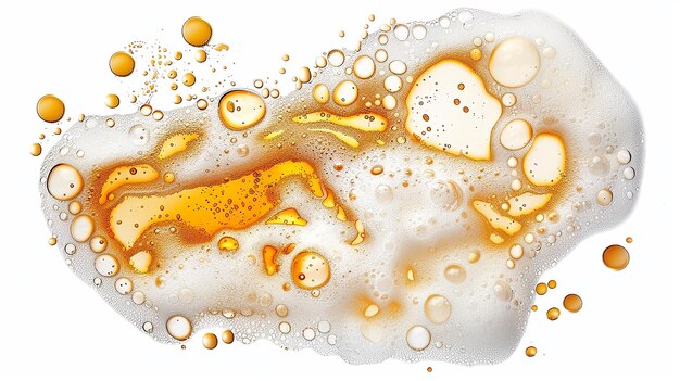 Beer Foam Isolated on Transparent