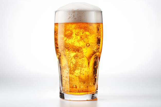 beer glass isolated on white background Generative AI