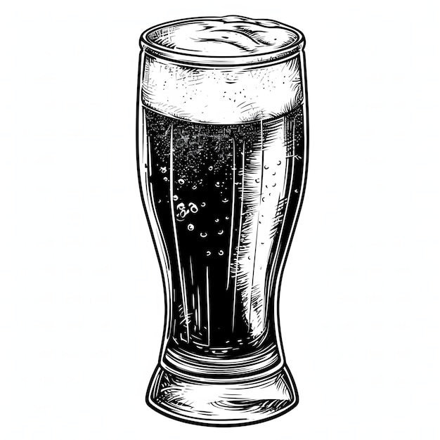 Photo beer glass line art