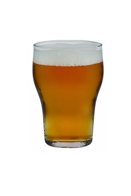 beer glasses on white backgrounds