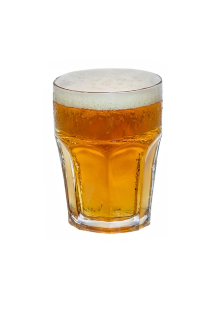 beer glasses on white backgrounds