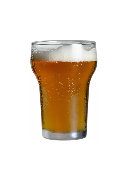 Photo beer glasses on white backgrounds