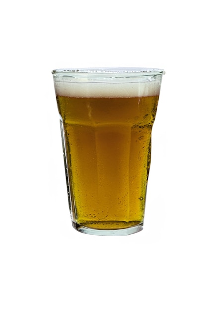 beer glasses on white backgrounds