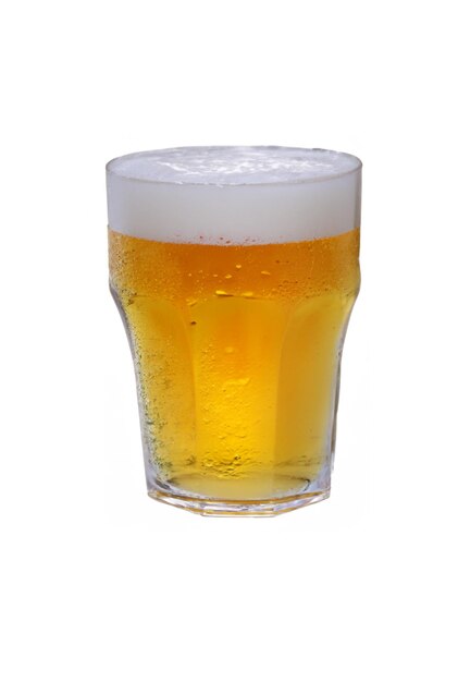 beer glasses on white backgrounds