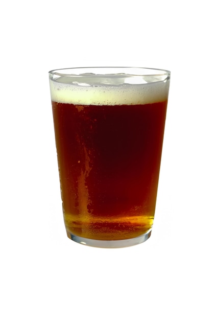 beer glasses on white backgrounds