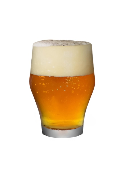 beer glasses on white backgrounds