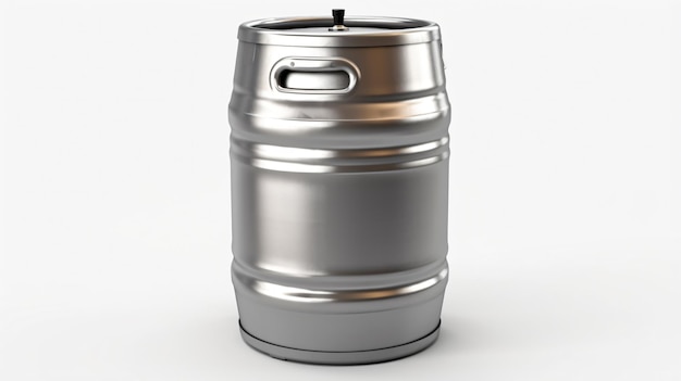 Beer keg isolated on white 3d rendering