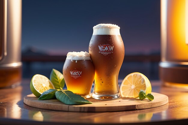 пиво кружка солод вино пиво напиток реклама фон обои креативный рендеринг пива макет