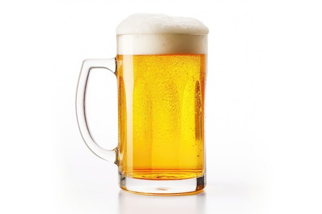 Beer mug on white background