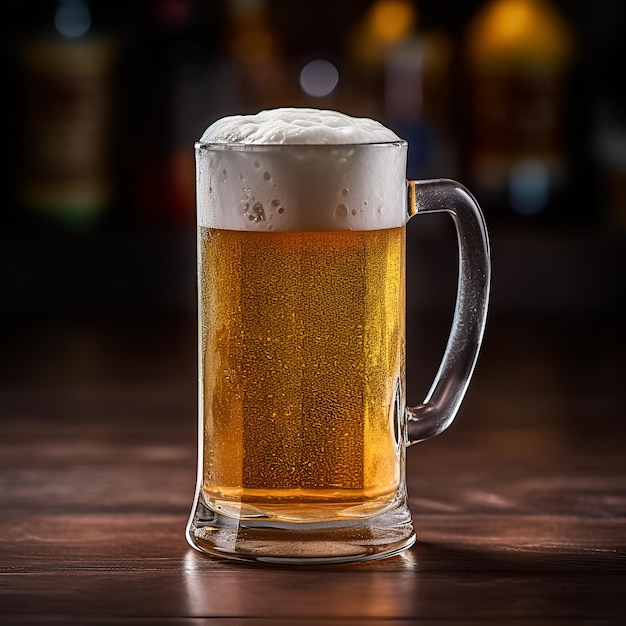 Beer mug with foam