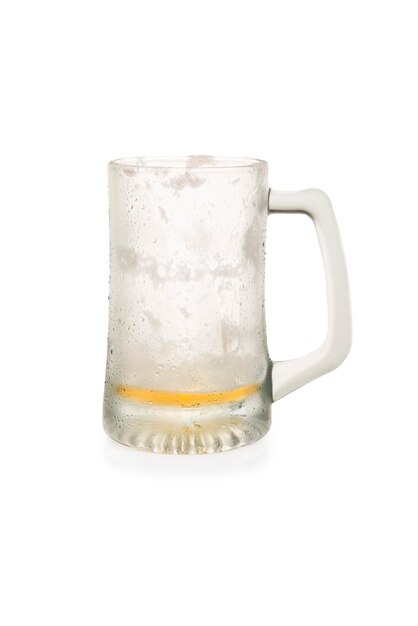 Photo beer mug with a little beer left