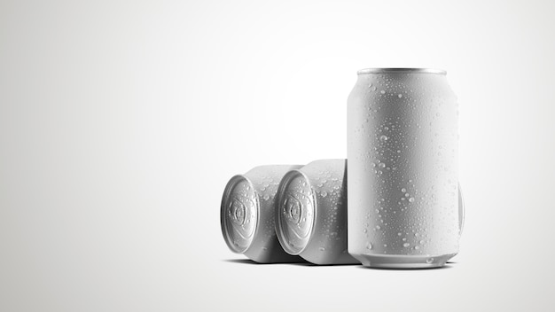 Beer packaging on white background