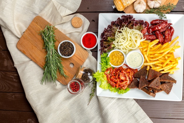 Snack alla birra serviti nel ristorante