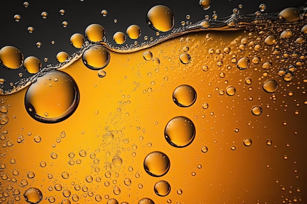 Beer with condensation droplets