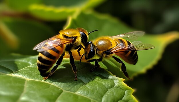 生成されたリーファイ上のミツバチ