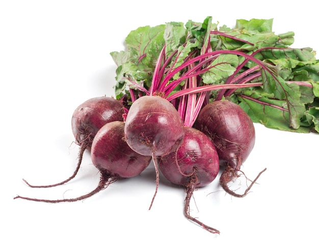 beet beetroot bunch on white background fresh ripe beetroot with leaf isolated on white with clipping path