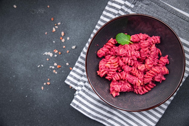 beet pasta beetroot sauce vegetable food healthy meal food snack on the table copy space food