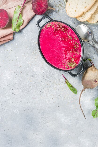 Beet root cream soup