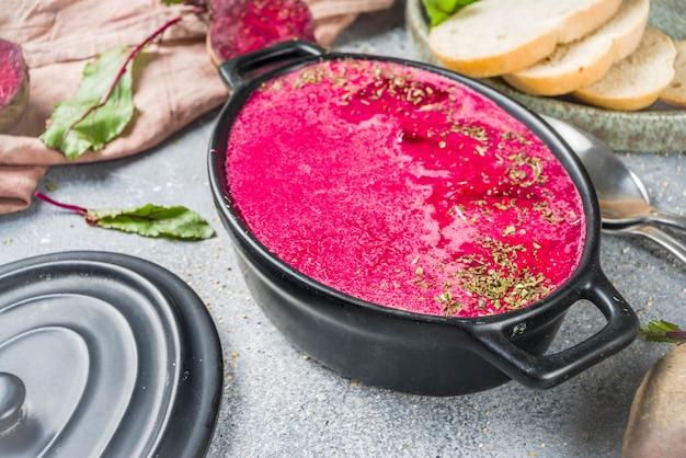 Beet root cream soup