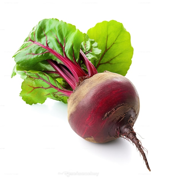 Beet on white background Generative AI