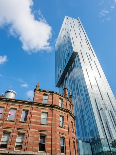 Beetham tower the tallest building in UK outside London is landmark of Manchester city England