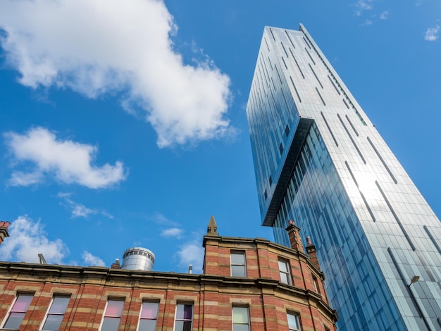 Beetham tower the tallest building in UK outside London is landmark of Manchester city England