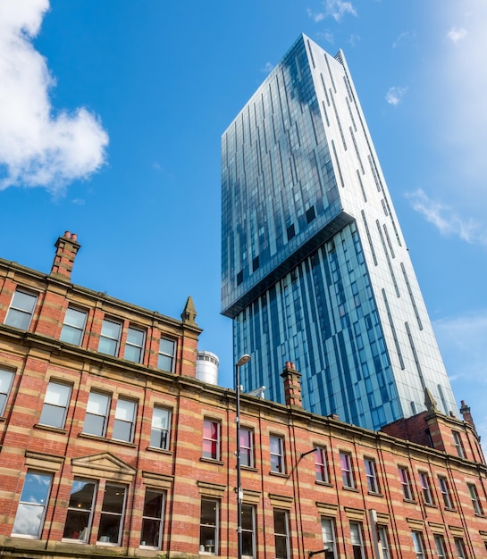 Beetham tower the tallest building in UK outside London is landmark of Manchester city England