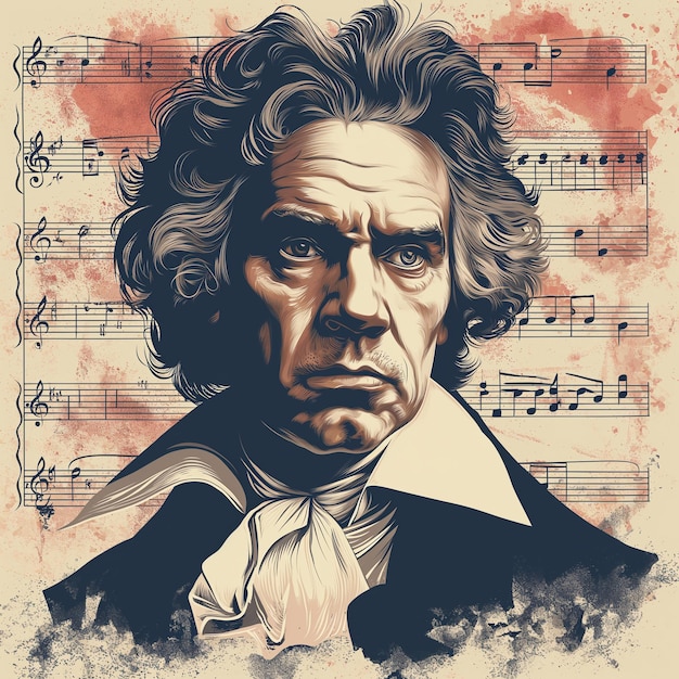 Foto vettore di beethoven