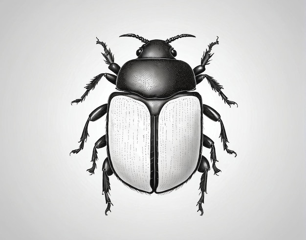 Photo a beetle on a white background