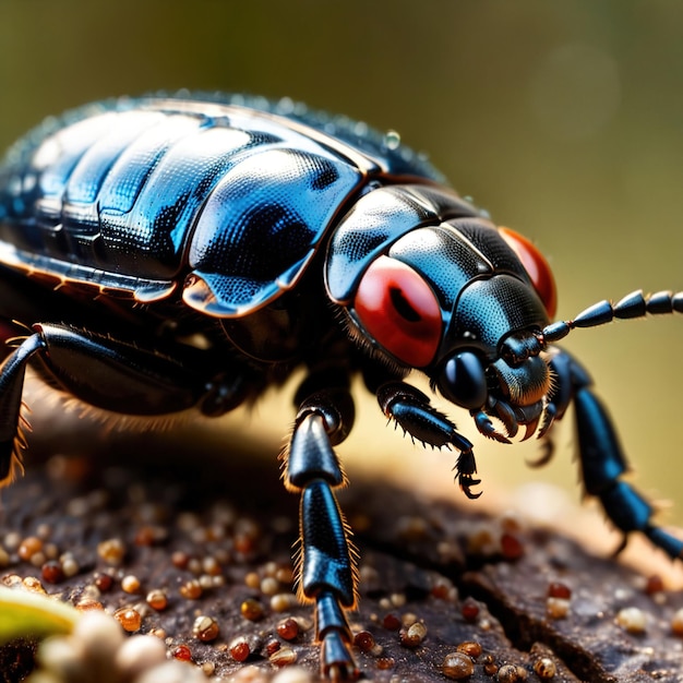 Photo beetle wild animal living in nature part of ecosystem