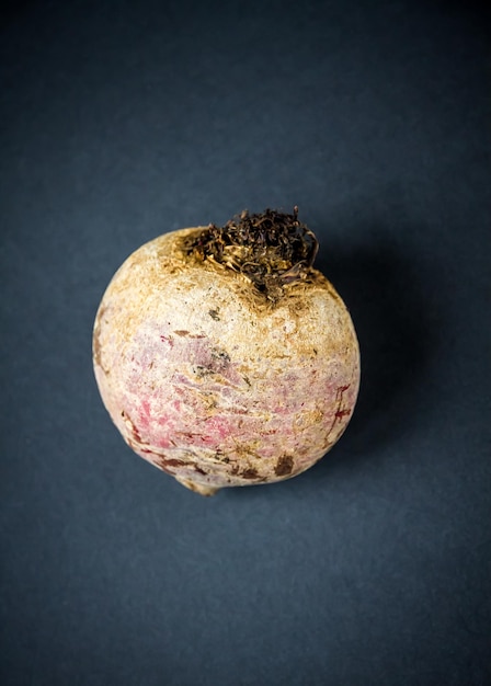 Beetroot on a black table background