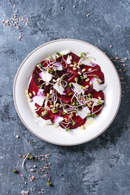 Beetroot carpaccio salad