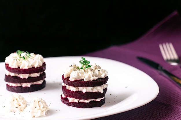 Foto piatti di barbabietola cibo sano cibo utile vegetarismo metti le verdure