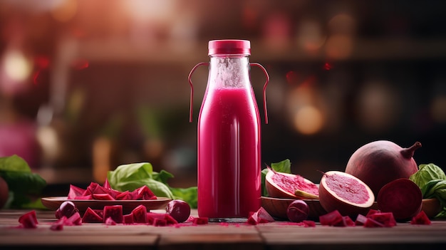 Beetroot juice create a refreshing and vibrant ai generative