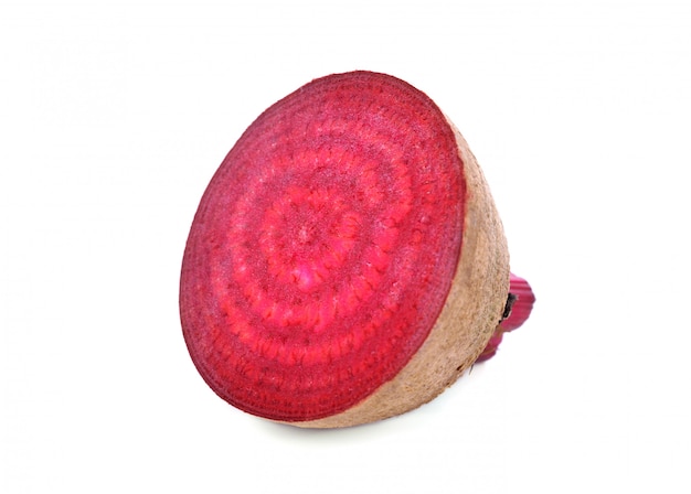 Beetroot sliced isolated