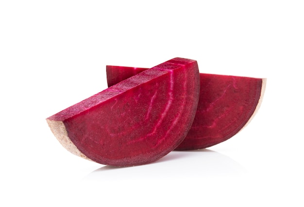 Beetroot slices isolated