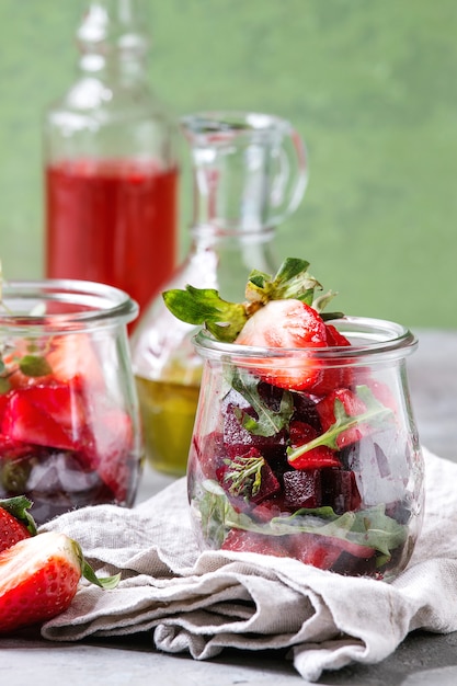 Beetroot and strawberry salad