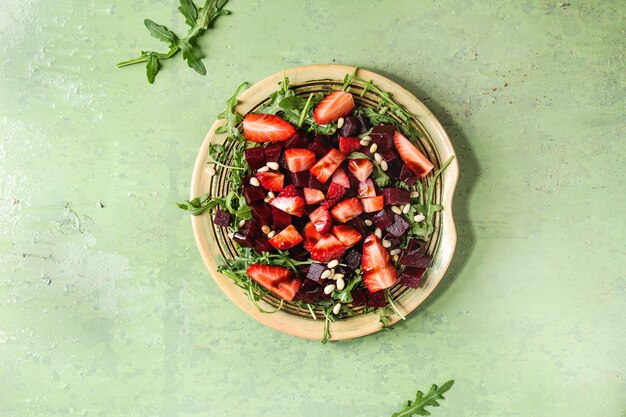 Beetroot and strawberry salad