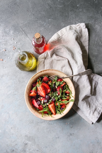 Beetroot and strawberry salad