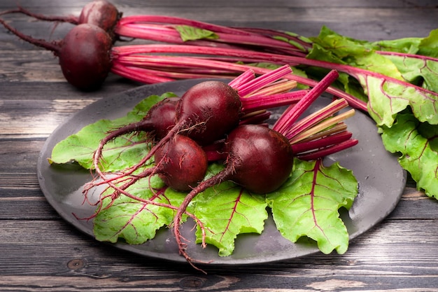 Beetroot with leaves