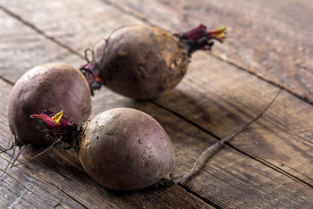 Beetroot on a wooden table