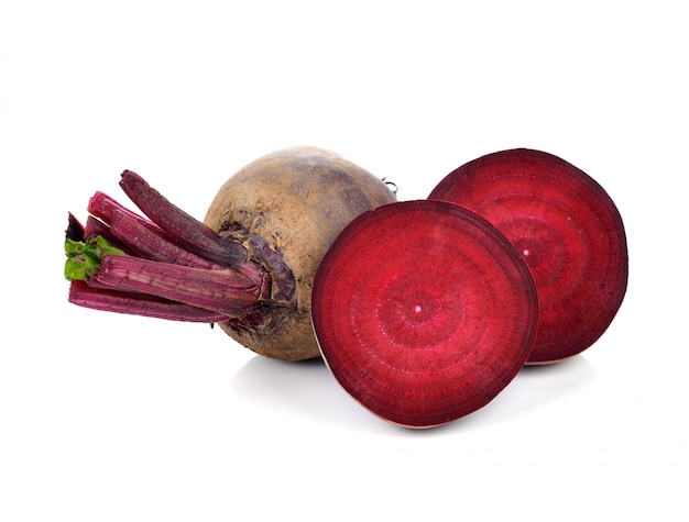 Beetroots isolated on white background