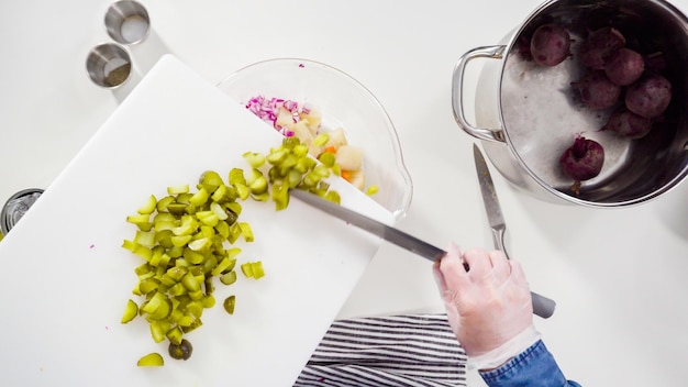 Foto insalata di barbabietole