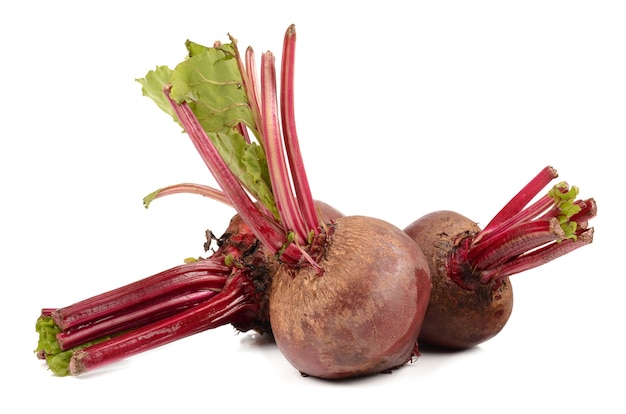 Beets on a white background