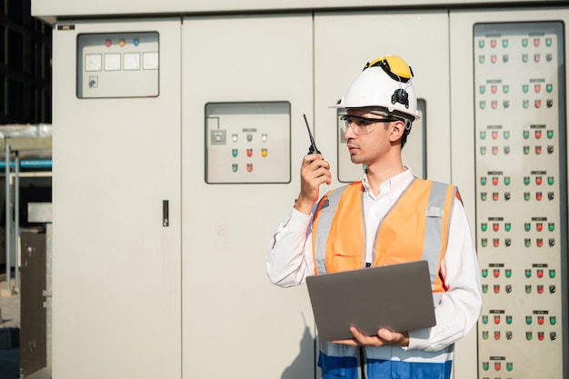 Before proceeding with the testing Electrical engineer inspects the installed control panel