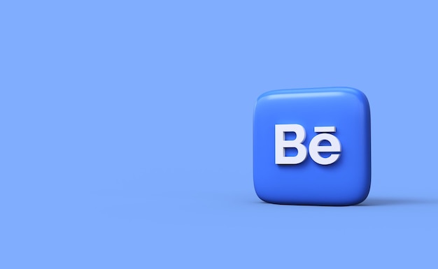 Behance icon logo 3d render