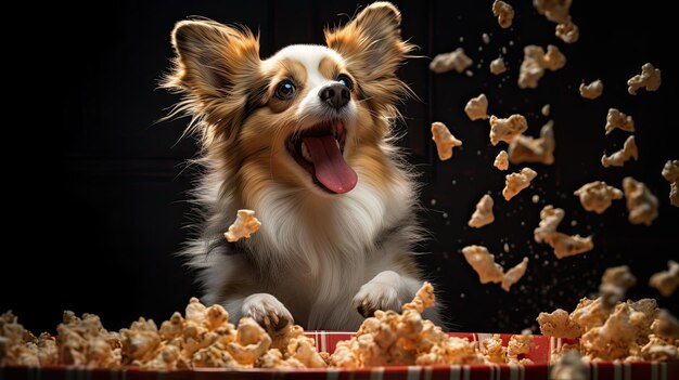 Foto behandeling hond popcorn