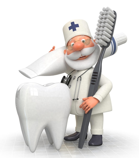 Foto behandeling van tanden noodzakelijke procedure van de stomatoloog