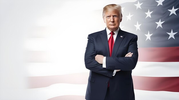 behang en social media banner sjabloon voor USA Presidents Day in de kleuren van de Amerikaanse vlag