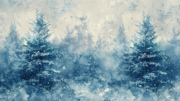 behang met winterpatroon